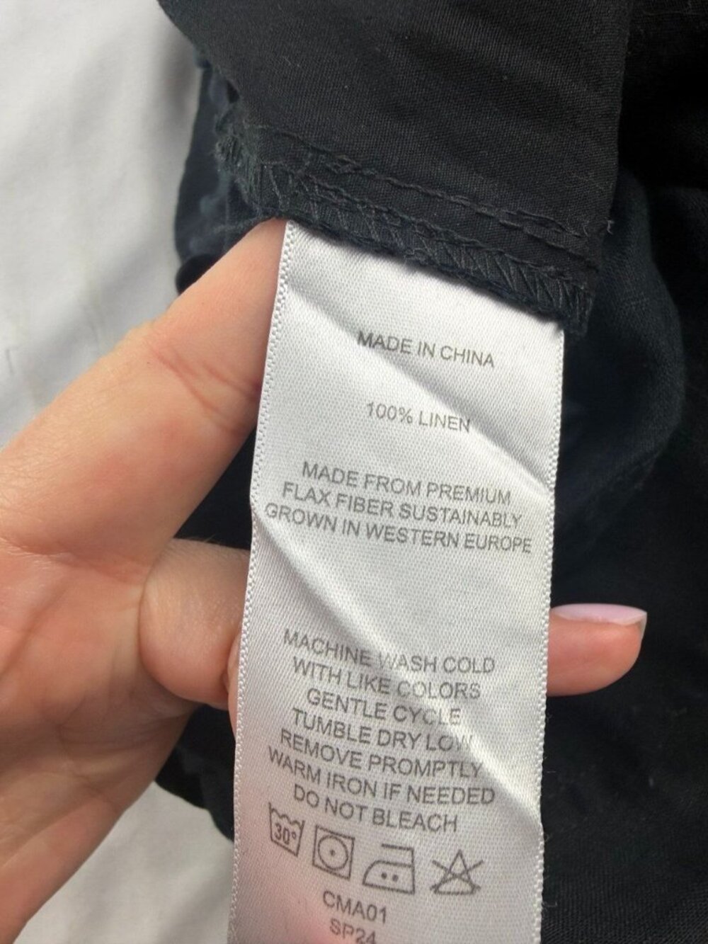 Quince 100% European Linen Pants Size Medium Black - Picture 6 of 11